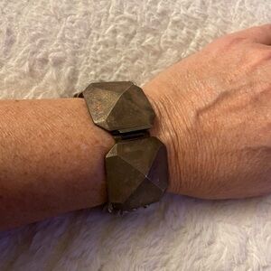 Kate Hines Unstamped Elegant Bronze Geometric Bracelet